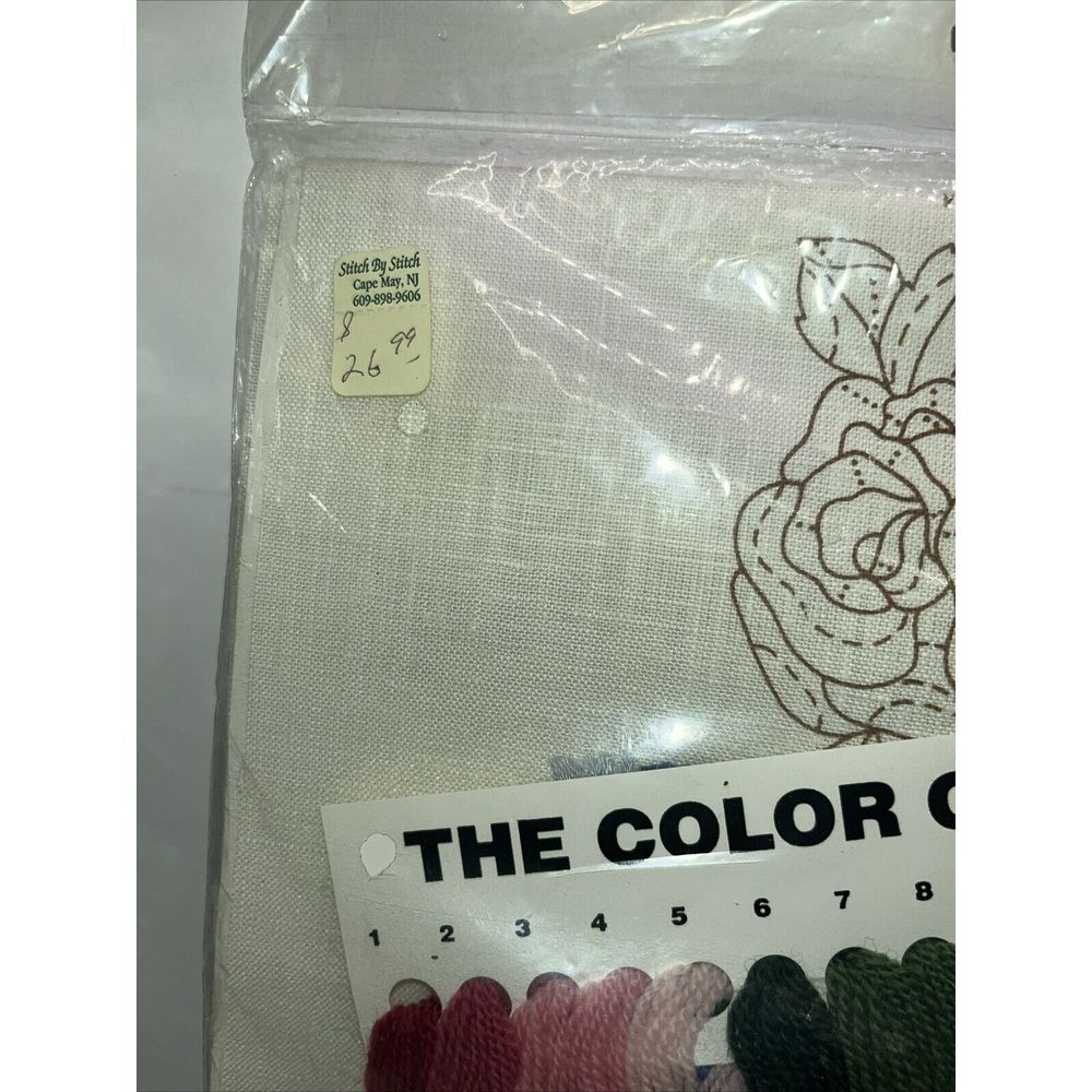 Elsa Williams Rose Sampler Crewel Embroidery Kit NOS 20x16,‎ 16x12 Oval Framed - Picture 6 of 8